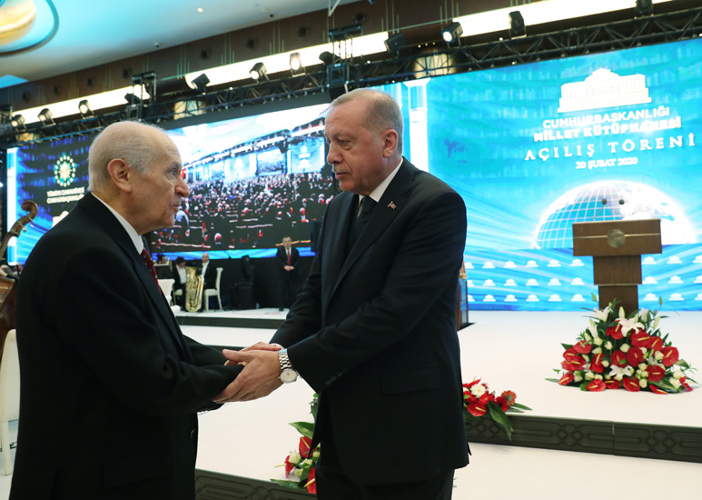 MHP_Bilgi's tweet photo. Genel Başkanımız Sayın Devlet BAHÇELİ, Cumhurbaşkanlığı Millet Kütüphanesi açılış törenine katıldı. https://t.co/wUrE96XN5n