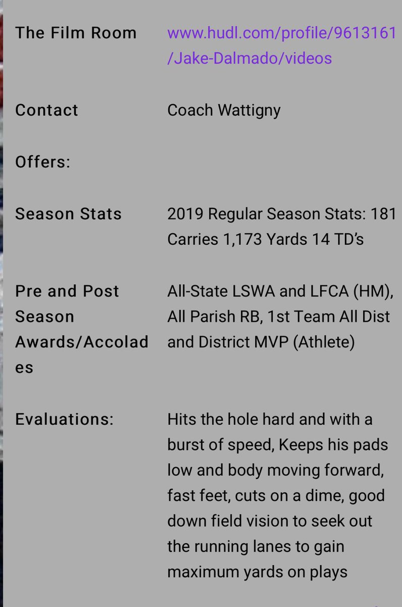 jakedalmado24's tweet photo. Thank you ⁦@RecruitLouisian⁩ for recognizing me as one of the Future Stars of the Boot! ⁦⁦@scott_wattigny⁩ ⁦@MichaelPernici2⁩ https://t.co/6qWvaaDn3F