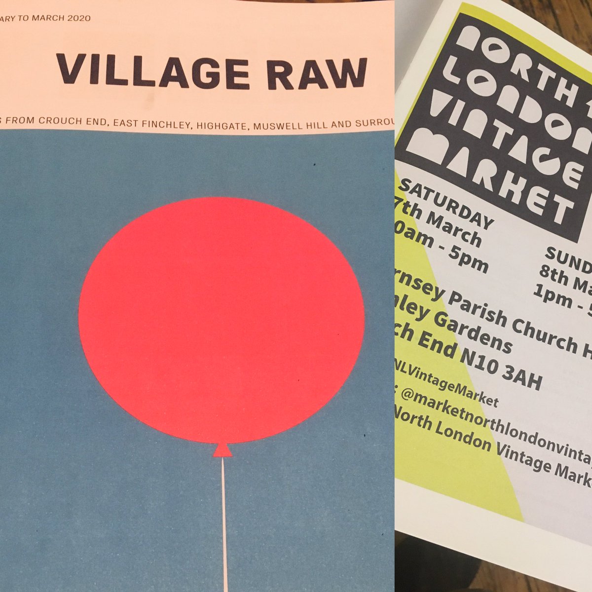 Next market coming up advertised in ‘Village Raw ‘ magazine! #getusnoticed #welovevintage #crouchend #N10