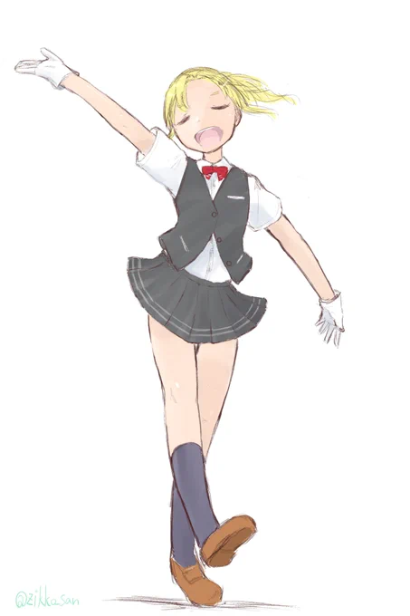見て!舞風ちゃんが踊っているよ
かわいいね 
#艦これ 