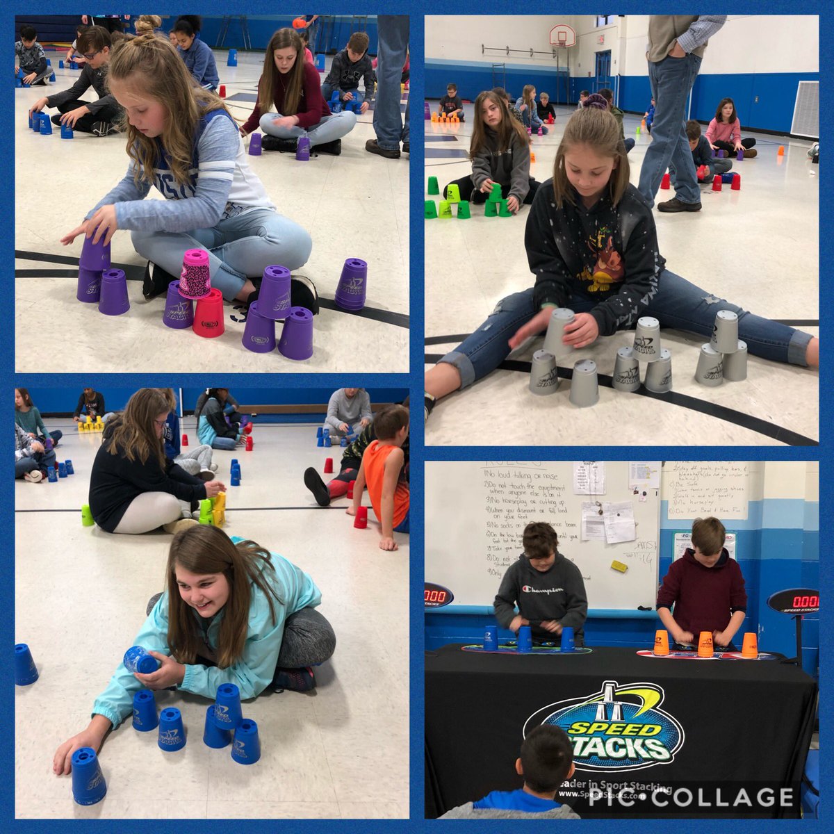 Whole lotta stackin’ going on at MES today!! <a href="/MESBlueDevils/">Model Elementary School</a> <a href="/SpeedStacksLuke/">Luke Gramith</a>