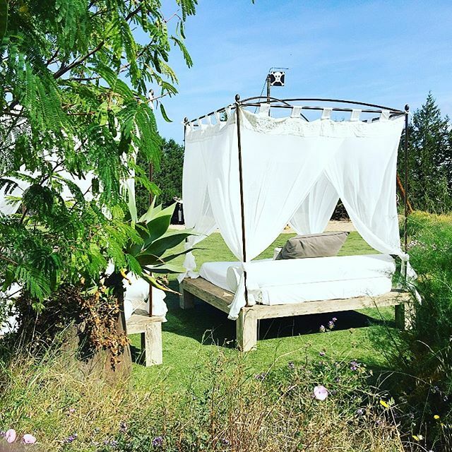 Relax in peaceful luxury... we have countless little spots for sunbathing or snoozing in the grounds of Can Verru. Has this gorgeous day bed got your name on it? 
Get in touch for our fabulous Easter offers for the perfect Spring holiday in Ibiza 💚
#ibiza #ibizavillas #easte…
