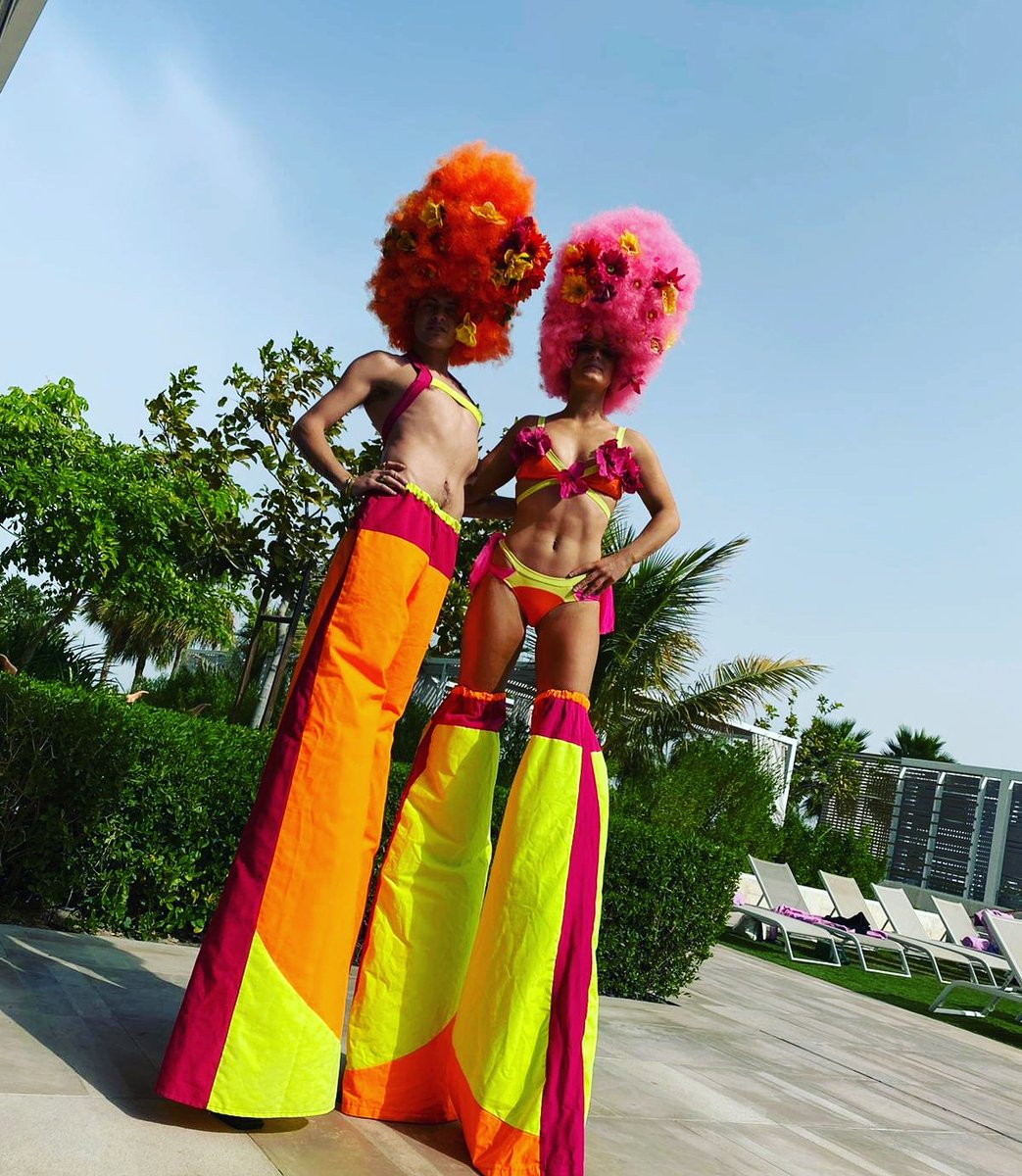 BoxerNatalie's tweet photo. Performing with my circus friends @WHotelDubai  💗💜🧡🔥 2 months xx https://t.co/pU2RbYJfPU