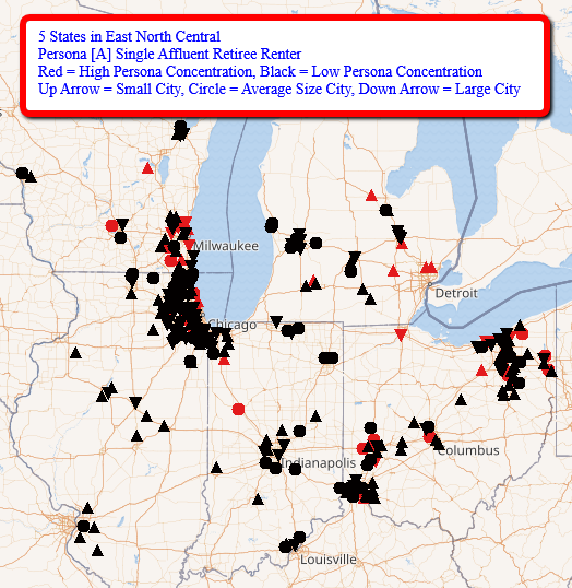 BlockFacts's tweet image. Here are #BlockFactsData on 2 sets of demographics (“personas”) for cities in 5 East North Central states with high/low percentages of persona. Data are from our FREE tools at zcu.io/hS6e. Watch for 3 posts for each of 9 weekdays to cover 5 personas in all states.