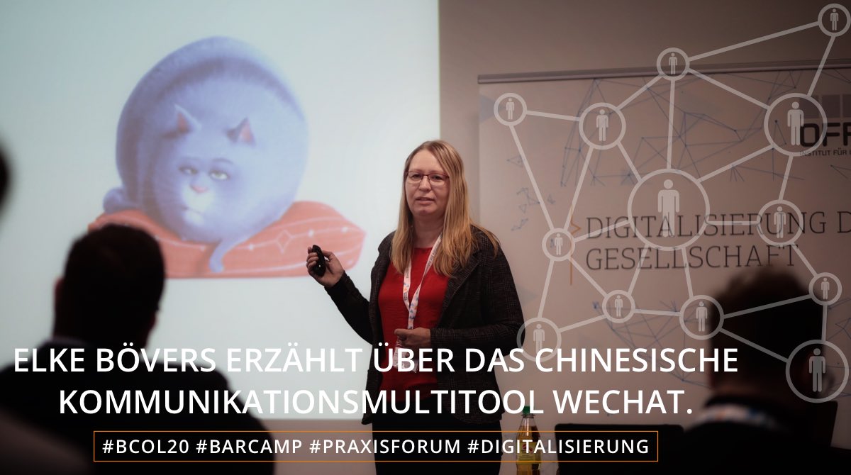 erminas_de's tweet photo. WeChat ist das chinesische Multitool für die Kommunikation. „Es fing alles ganz niedlich an...“ erzählt Diplom-Informatikerin @Elkeboevers und dann holt sie für das „Aber...!“ aus.
#bcol20 #BarCampOldenburg https://t.co/UcMRCr3sBo