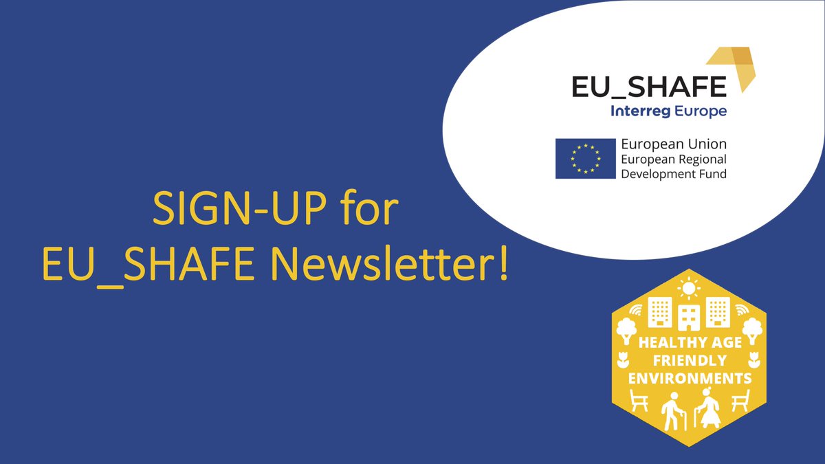 Want to keep up to date on how to make #innovation policies for a #smarthealthy #agefriendly environments? Why not sign up to #EU_SHAFE ✍️  interregeurope.us4.list-manage.com/subscribe?u=fa…
#SmartEnvironments #AgeingWell #SHAFE #ActiveAgeing #HealthyAgeing