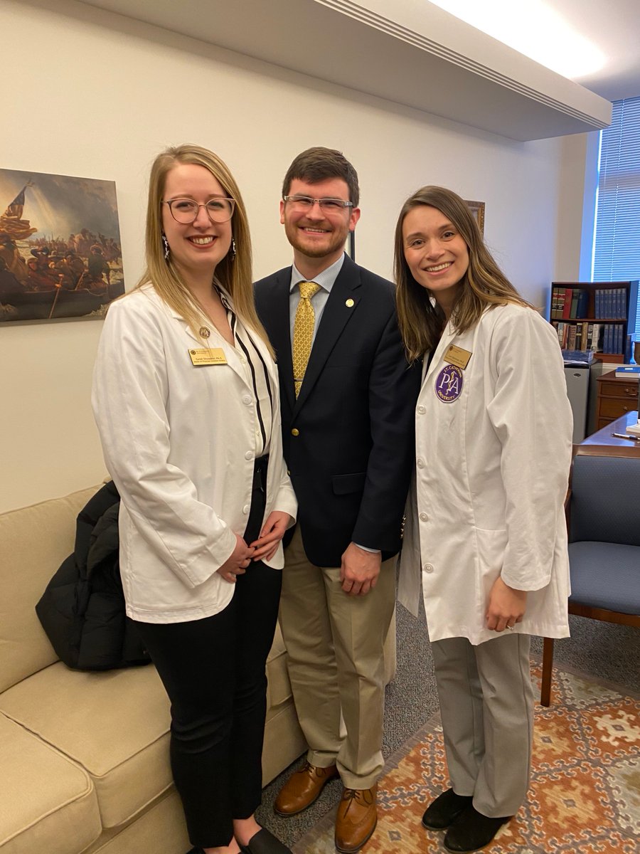 MPAS Students Sarah Showalter (left) and Carrissa Beckman (right) met with Rep. Nolan West about the importance of the PA Profession for the future of healthcare #PAdayonthehill #PALeadership