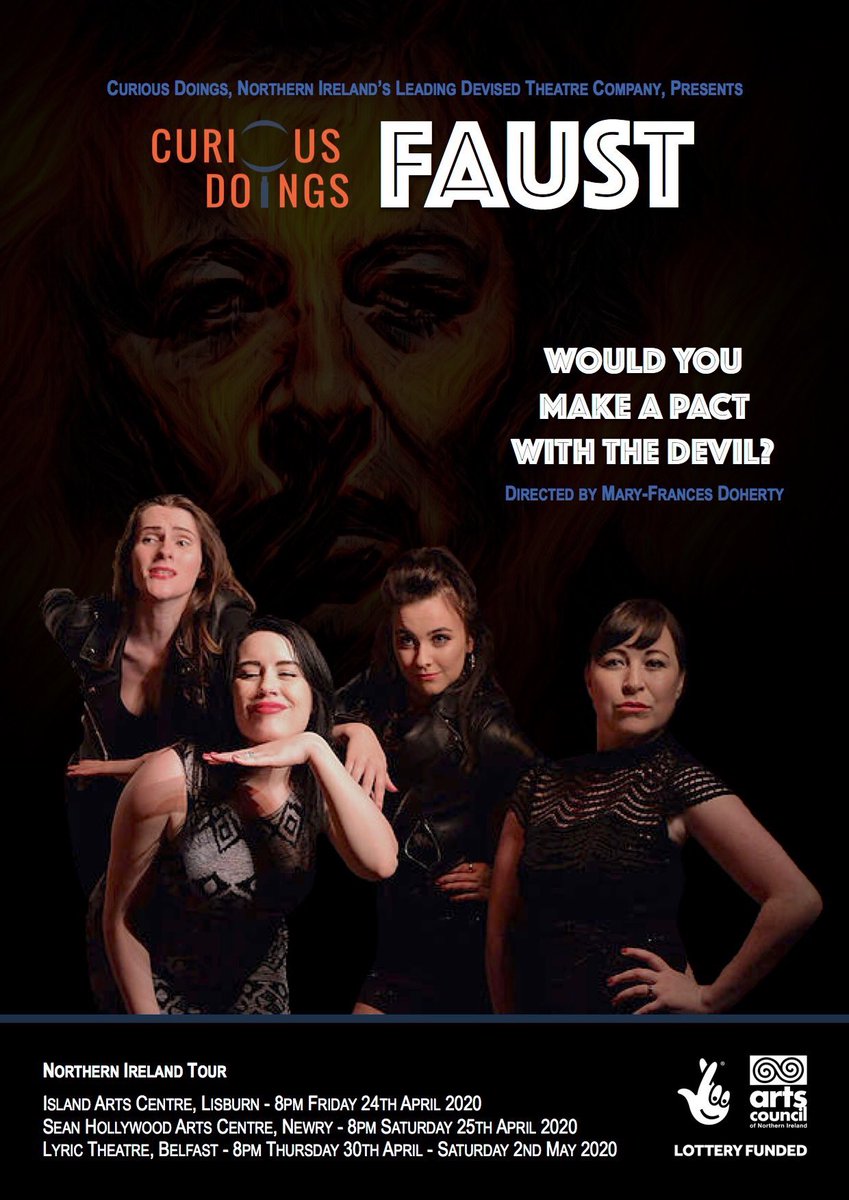 Meet the Cast &amp; Creative Team of 'Faust'

Mary-Frances Doherty - <a href="/mfdoherty/">Mary-Frances Doherty</a> 

Northern Ireland Tour- Island Arts Centre, Sean Hollwood Arts Centre &amp; Lyric Theatre

#faustbycuriousdoings #wouldyoumakeapactwiththedevil #devisedtheatre #theatreni