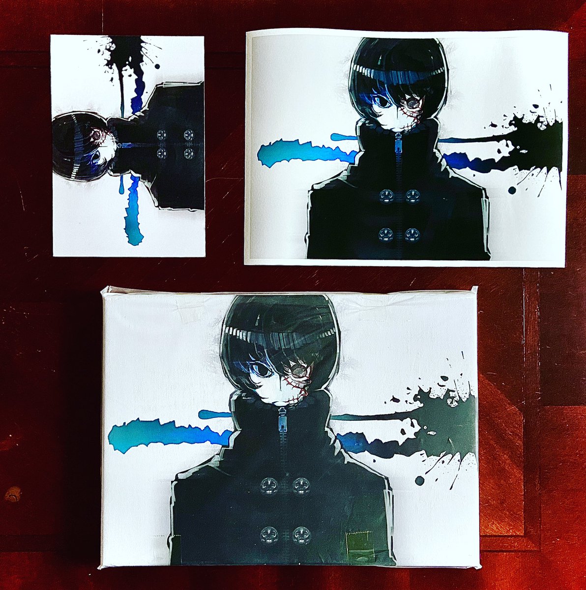 majicomplex's tweet photo. 3 types of prints by artist @simadoriru A5, A4 and a canvas print limited to 2 pieces only. https://t.co/FA709TGBH6