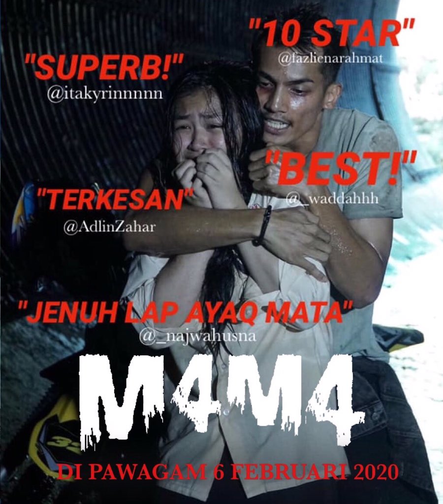 MovieAddictMY's tweet photo. Bukan biasa-biasa reaksi penonton filem #M4M4!
Masih belum terlambat untuk korang saksikan filem ini dan rasa sendiri pengalaman menangis dalam panggung bersama M4M4.
#FilemMAMA https://t.co/Pc8PhwCqvV