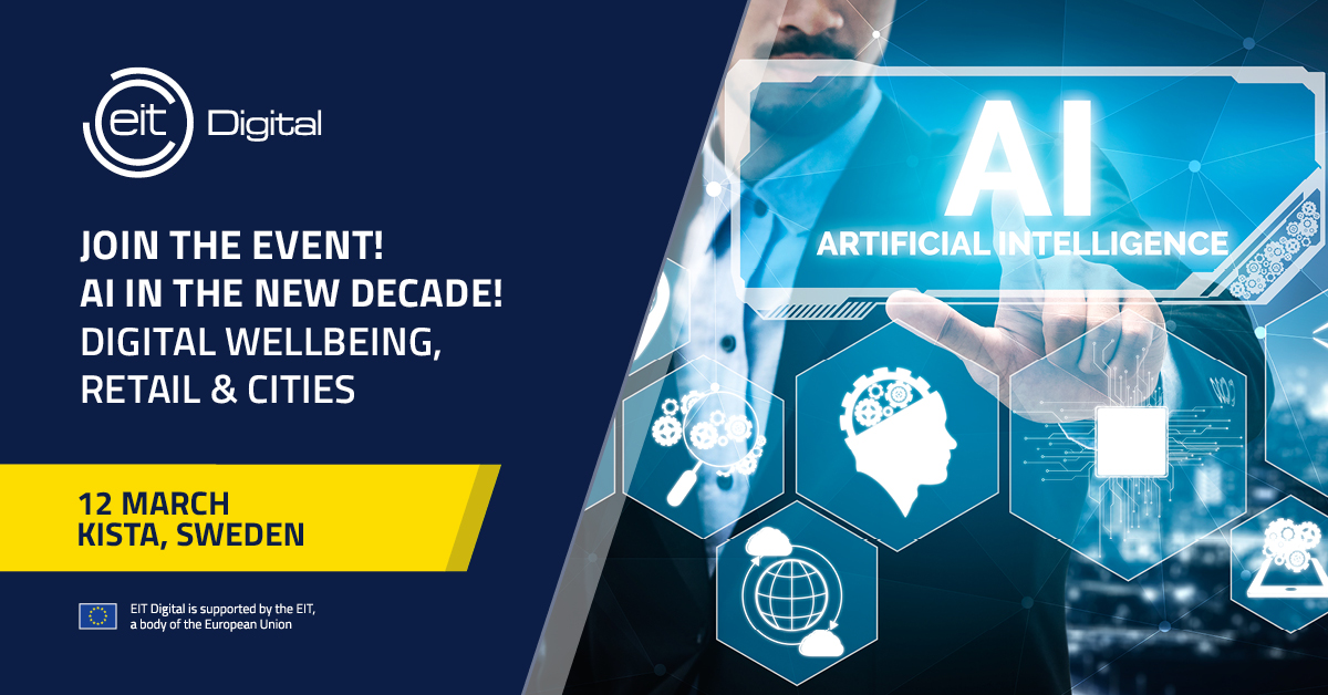 Working with #AI! Join the event on the latest trends in AI for #digitalwellbeing #digitalretail and #digitalfinance industries with @couch_patrickb <a href="/nasimfarahini/">Nasim Farahini</a> <a href="/anders_arpteg/">Anders Arpteg</a> @wirayasolutions <a href="/RISEAI1/">AI at RISE</a> <a href="/OlaCornelius/">Ola</a> at EIT Digital's Node in Kista!  👉okt.to/RDVUjY