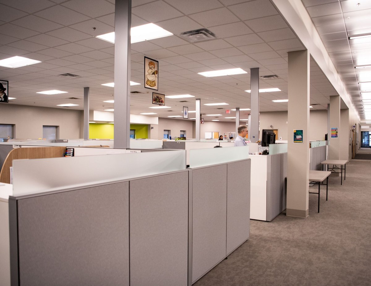 RwDake's tweet photo. RW Dake is experienced in building an office space start to finish.  We work closely with our clients to complete the projects they desire, including flooring, partitions, carpentry, ceilings, drywall, and more. https://t.co/kUpY2uhrdt