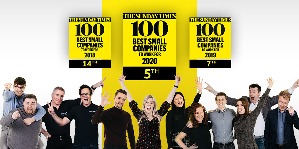 What an incredible night! We’re so proud to shout from the rooftops that yesterday we were named 5th in the Sunday Times Best Small Companies to Work For 2020! A huge thank you to all of our team! #builtontrust #fuelledbypassion #drivenbyexcellence