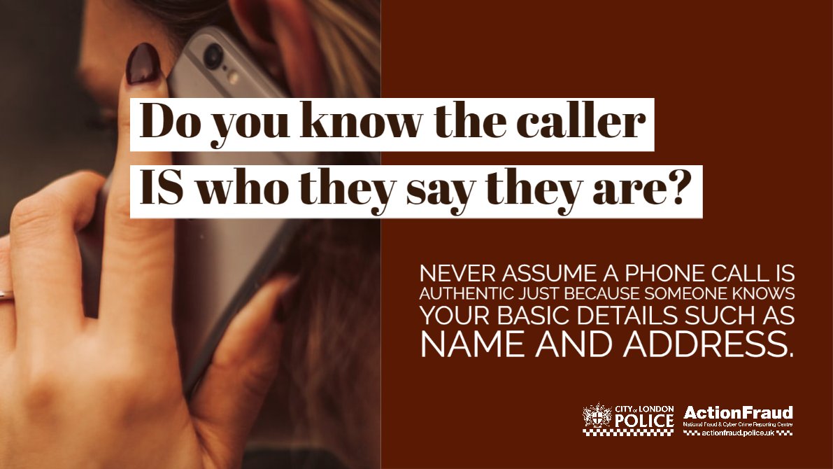 reportfrauduk's tweet image. Just because someone knows a few basic details about you, it doesn’t mean they are genuine. Fraudsters regularly use personal information to build trust and believability.