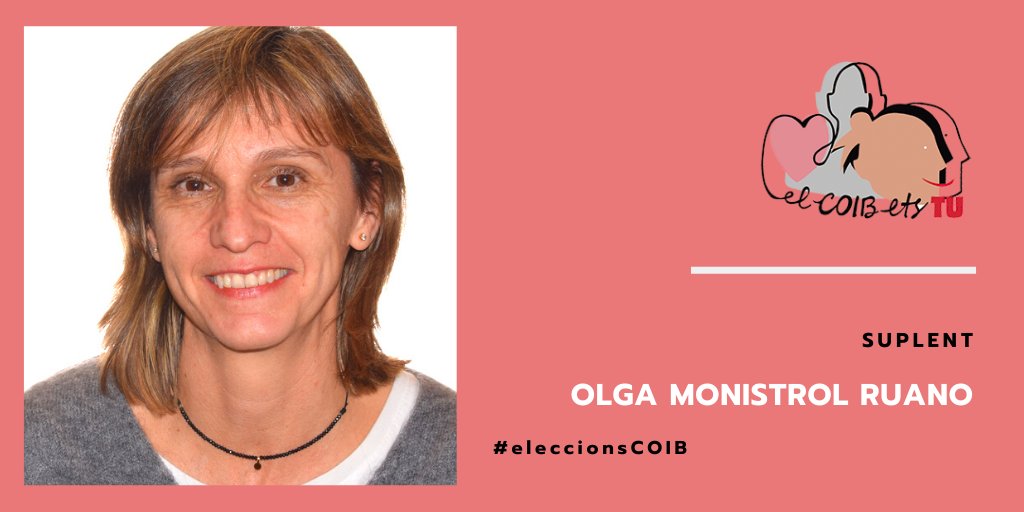 elCOIBetsTU's tweet photo. Us presentem l’Olga Monistrol, suplent d’#elCOIBetsTU.
Treballa a l’àrea de Desenvolupament de la Direcció d’Infermeria de Mútua Terrassa.

Us parla directament a vosaltres, #infermeres: “Volem posar valor a la teva aportació a la professió i ho volem fer amb TU”.

#eleccionsCOIB https://t.co/XCC04cz5OX