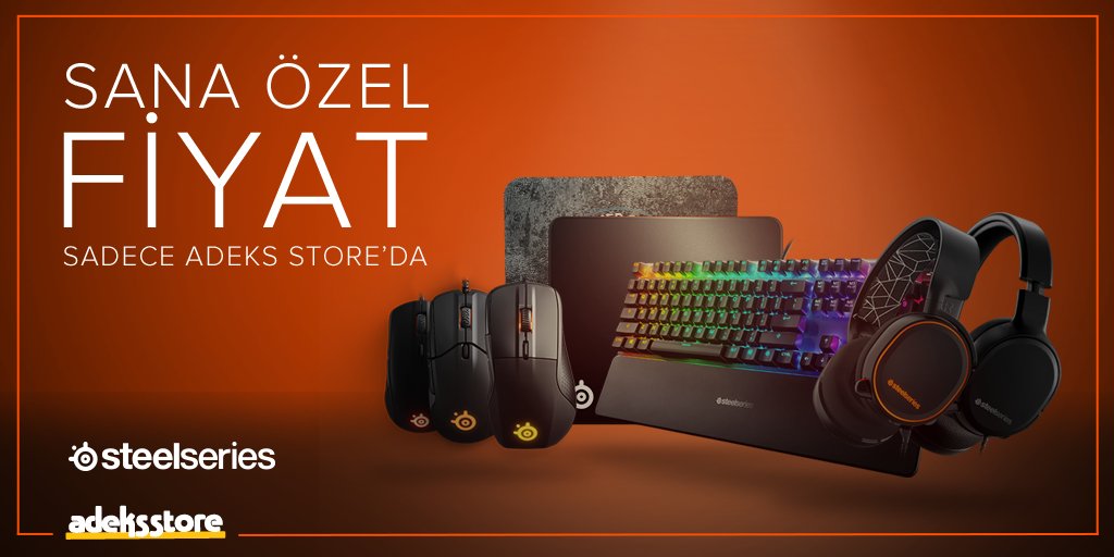 Kendine güvenenler için. Steelseries ekipmanlar AdeksStore'da.

#adeksstore #gamig #gamer #videogames #playstation #games #game #fortnite #twitch #pc #gamers #pcgaming #gta  #klavye #mouse #mousepad #kulaklık #mikrofon 

➡️ bit.ly/SteelSeriesAde…