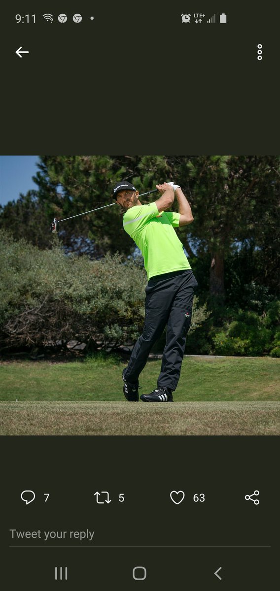 dieselweights's tweet photo. Dustin johnson sporting his new @dieselweights hi-vis golf apparel. Lets go low #hardHatGolf  #ffl @FflTour https://t.co/bH4OWiGEtt