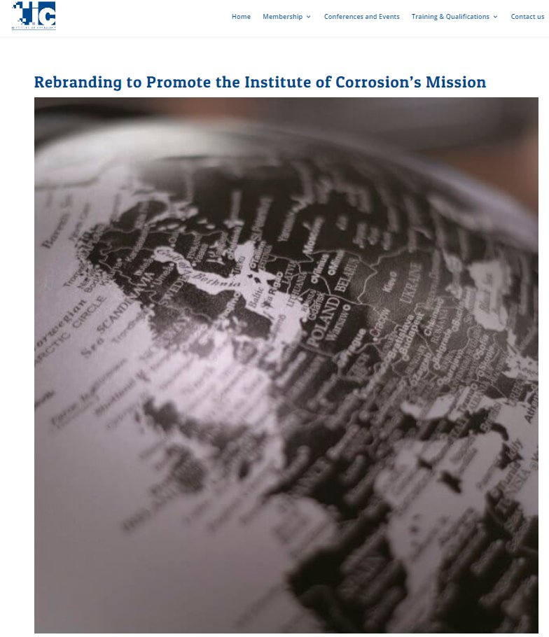 instofcorrosion's tweet photo. 'NEWS' The Institute Of Corrosion re-branding, chck out our latest news!
https://t.co/1Uv3c3ouSD
https://t.co/Y8TwQbtaBC
#icorr #institute #instituteofcorrosion #icorrnews #newsicorr #ICORR #corrosion #corrosioncontrol #controlcorrosion #rebrand #rebranding #rebrandingicorr https://t.co/1IHdxAdHWL