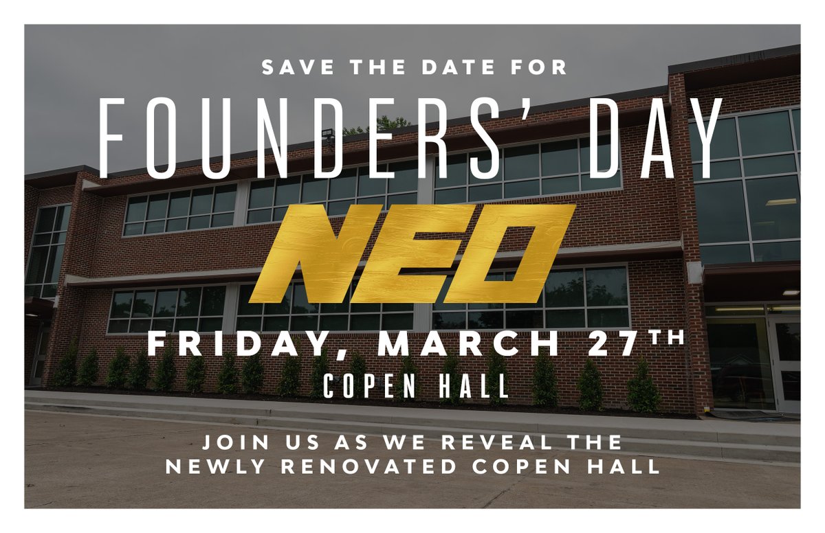 NEO A&M College on Twitter "Save the date for NEO Founders' Day on
