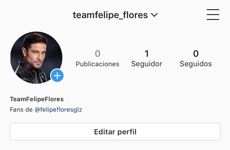 TeamFelipeF's tweet photo. Nuevo Instagram. Nos siguen @teamfelipe_flores https://t.co/iDWvDWlkhA