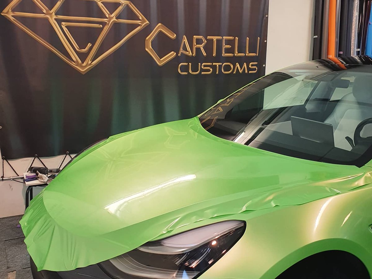 Tesla Model 3 in light green pearl.
..
..
#wrapking #haarlem #waarderpolder #amsterdam #denhaag #model3 #tesla #carwrapping #autowraps #autocustom #picoftheday #teslalove #tesladay #modely #wheelpros #carsofinstagram #greengang #layednotsprayed  #paintisdead #teslamotors