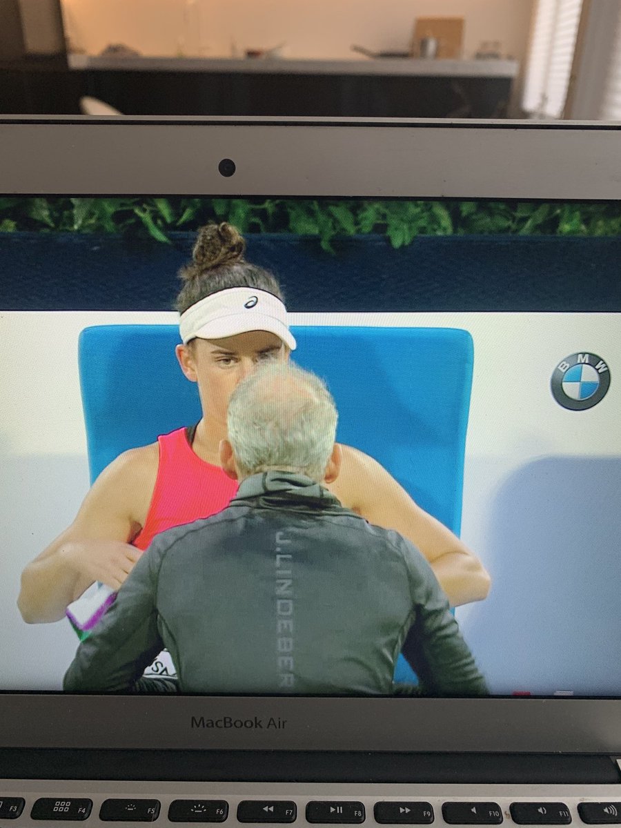 sventennis's tweet photo. Great strategy by @WTA coach #MichaelGeserer to let @jennifurbrady95 do all the talking and confirming her strategy to Get break and the win! https://t.co/cPWGo3GxOm