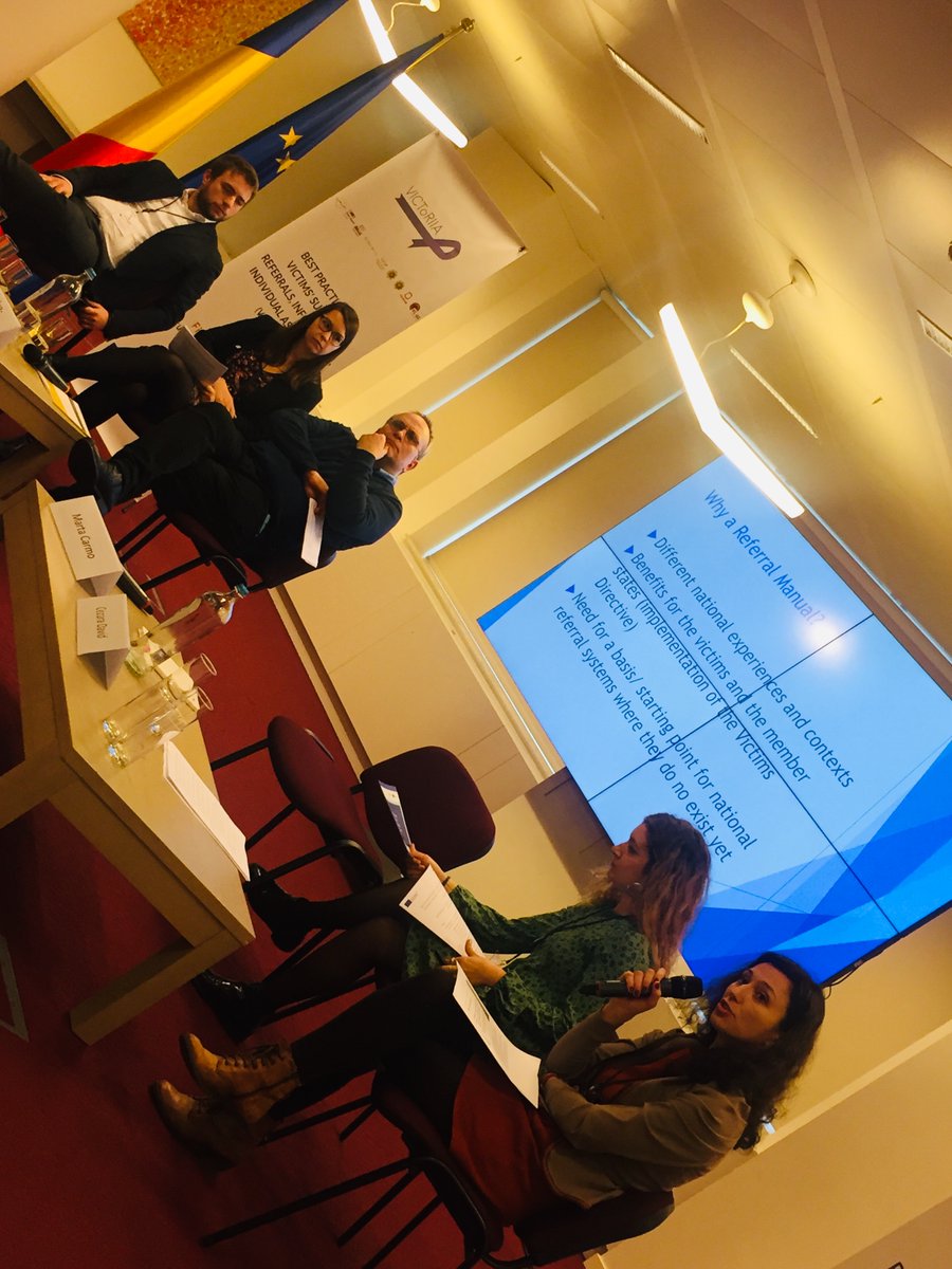 VictimSupportEU's tweet photo. #VICToRIIAFinalConference: Our next conference session is about practical solutions to ensure victims’ access to support. Experts talk about core solutions on how to achieve #referral and how to best identify victims’ needs through an effective intake process.
#VICToRIIAProject https://t.co/CJoJWqKIO9