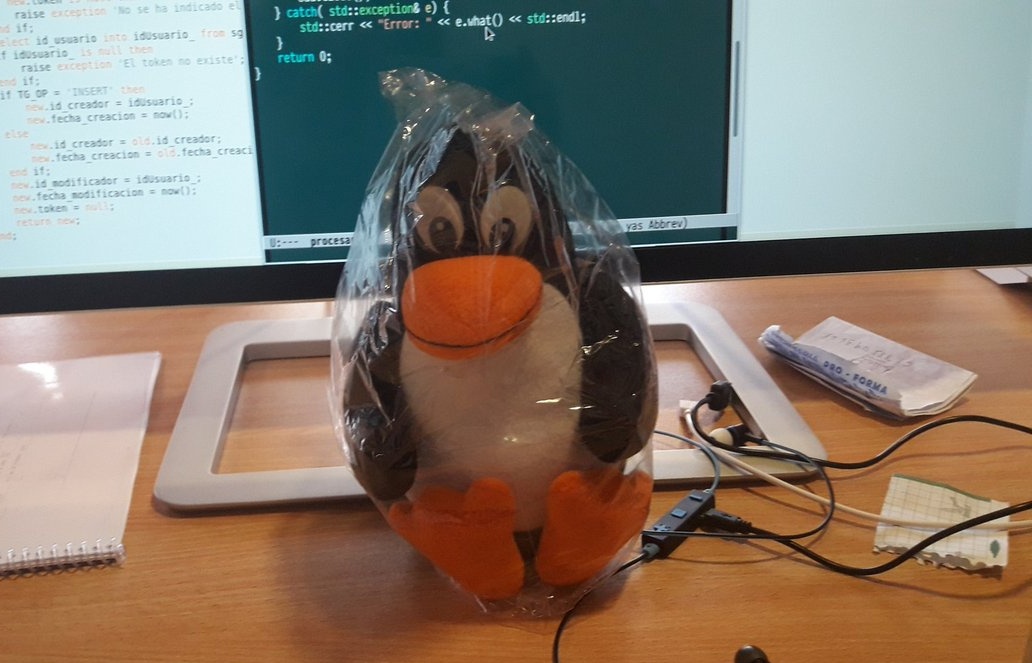 Ju_Samka's tweet photo. ¡¡¡Hoy tendremos pingüinitos para todos los gustos!!!

Éste se vino directamente del @Hackmeeeting 😎 y estará compadreando esta tarde junto a nosotros. 

¡Gracias, @semptrion!

Los esperamos esta tarde a las 18:00 en el LINK COWORK :)

#ComadresTech #CompadresTech https://t.co/PIT8fiDVHv