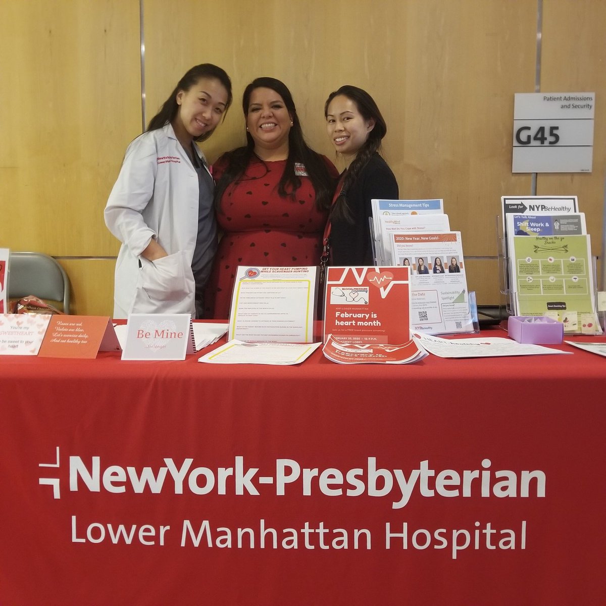 Last Friday I got to join the beautiful Liz Santiago for a heart month tabling event. This Friday there will be a free blood pressure screening from 12-4pm at the Gold Street lobby of LMH. I encourage everyone to come check it out!