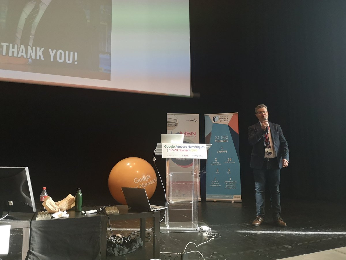 #AteliersNumériques #Digital <a href="/GoogleEnFrance/">Google en France</a> 
À l'occasion de son discours de conclusion, le vice-président transformation numérique et interdisciplinarité de l'<a href="/univ_spn/">Université Sorbonne Paris Nord</a> @Aveyounes salue l'implication de tous les participants à ces ateliers 👏 #LaMSN #USPN
