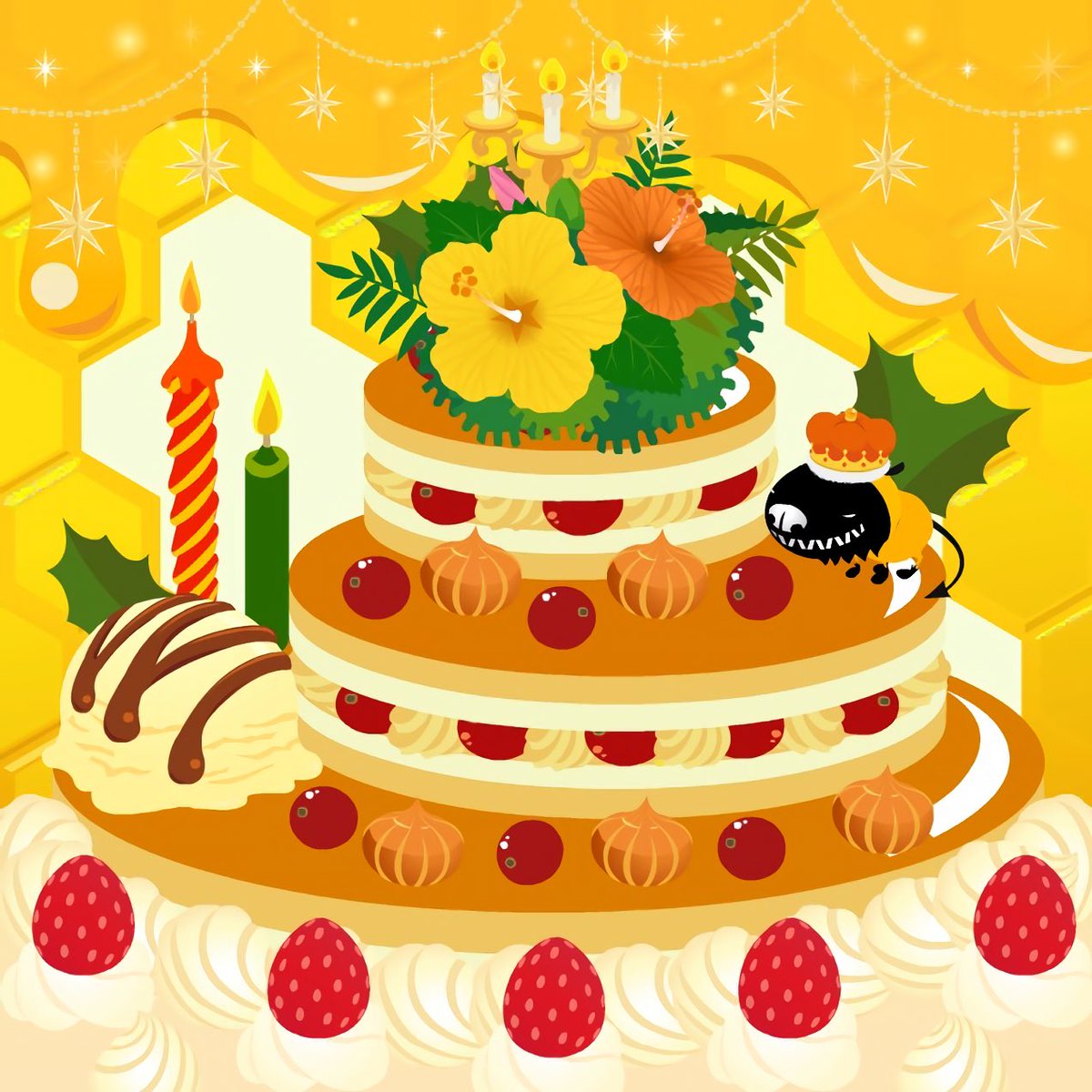 さぼてん うばたま A Twitter オレンジケーキ オレンジ色のクリームに見える部分はアイテムの玉ねぎ うちの子の誕生日には毎年いろんな ケーキのレイアウトでお祝いしてた リヴリー島図鑑 リヴリー