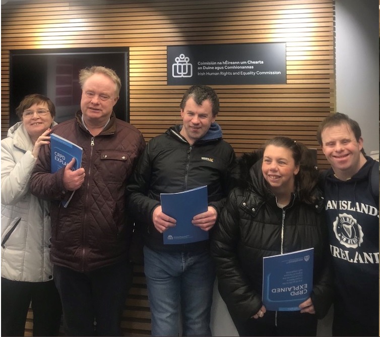 MuiriosaF's tweet photo. A group of excited individuals that use Day Services are on the way to Dublin today to the Irish Human Rights and Equality Commission office to discuss ‘Your lived experience of working / looking for work’ in conduct with the National Platform of Self Advocates. https://t.co/TAEAag3ctC
