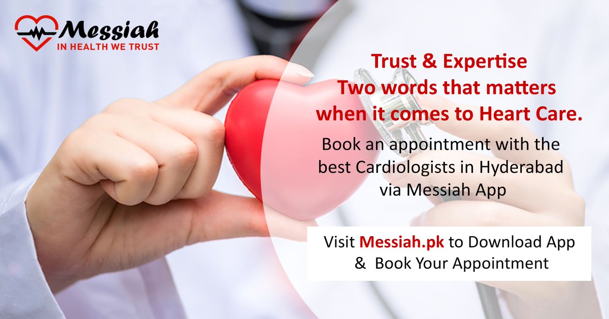 MessiahPK's tweet photo. Heart related symptoms should NEVER be ignored. 

Book an appointment with the best Cardiologists in Hyderabad such as Dr. Muhammad Hashim Shaikh &amp; Dr. Muhammad Arif Memon by installing Messiah Application.

#BookAppointment  #HyderabadSindh #Hyderabad #heartdisease #cardiologist https://t.co/yOUpZ0SSoR