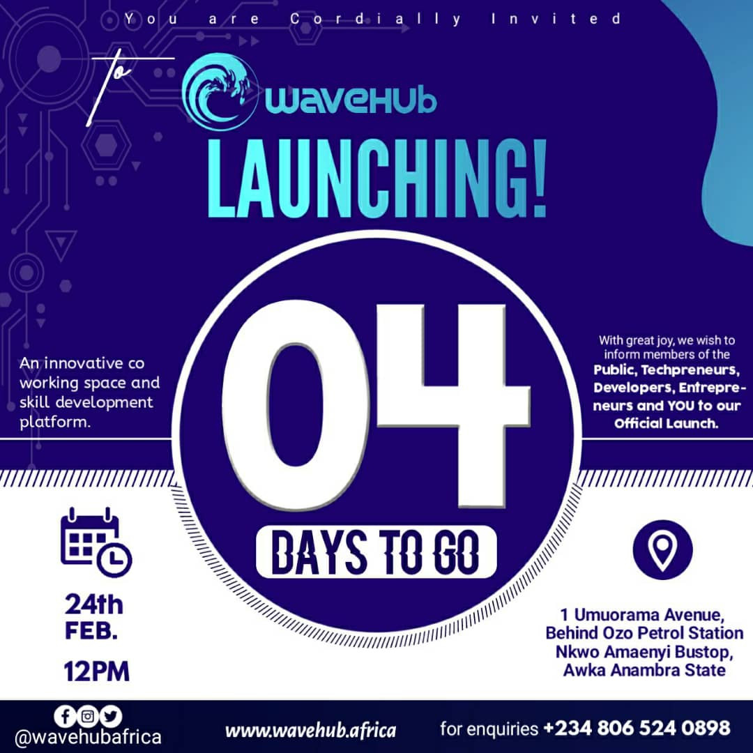 Kingzdomain's tweet photo. WaveHub Launching in 4days time
Let's Join the train 
#WaveHubAfrica
#WaveHub
#24thFeb
#Awka https://t.co/xcNu10NlMP
