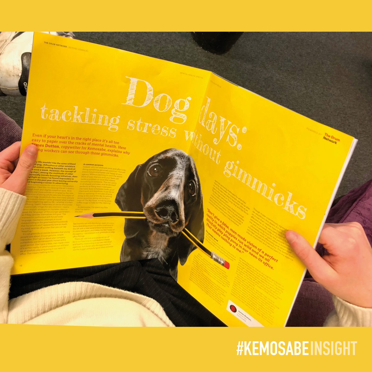 Our latest article on employee wellbeing in <a href="/TheDrum/">The Drum</a> for their mental health special ✏️