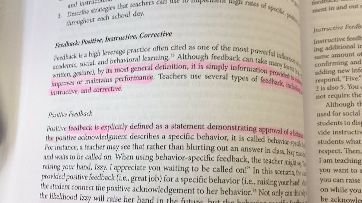 KristinMestdagh's tweet photo. Feedback is all inclusive- behavior and instruction #sifthlp https://t.co/gFS4cmBJYS