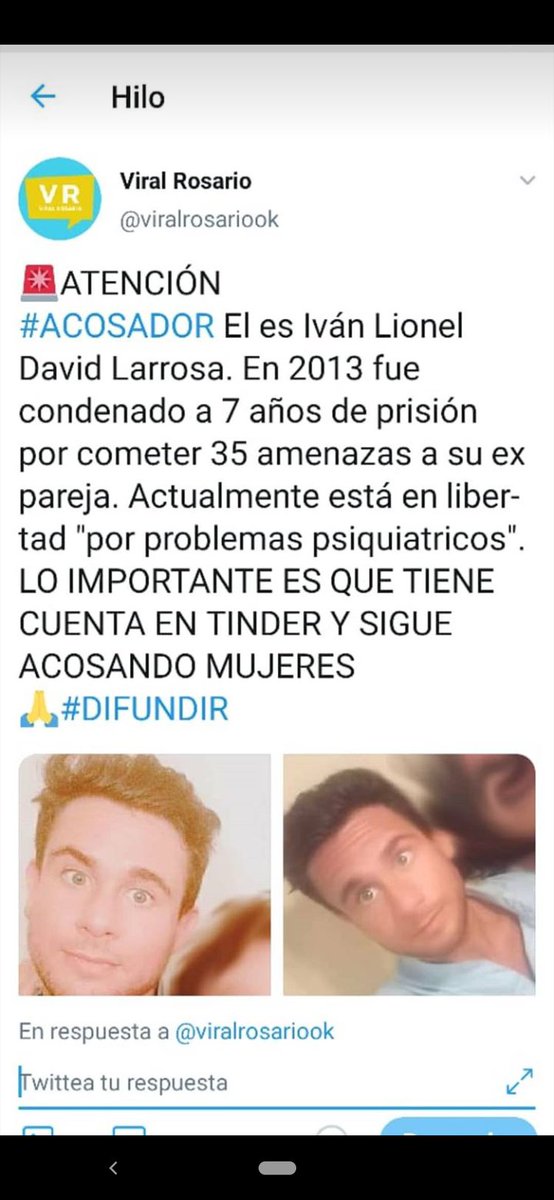 NatanaelVolando's tweet photo. Quiero hacer pública esta denuncia para que se sepa que en ROSARIO hay un loco psicópata suelto acosando y amenazando a todo el mundo.
Sigue- https://t.co/difcwswKdI