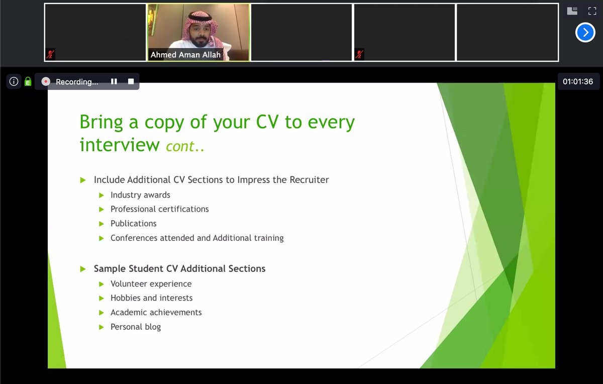 BeFocusedTeam's tweet photo. ⚠️ يحدث الآن مباشرة: جلسة الإعداد للمقابلات الشخصية والإعداد للسيرة الذاتية مع الدكتور أحمد أمان الله @AhmedAmanAllah https://t.co/Og06ENa3AS