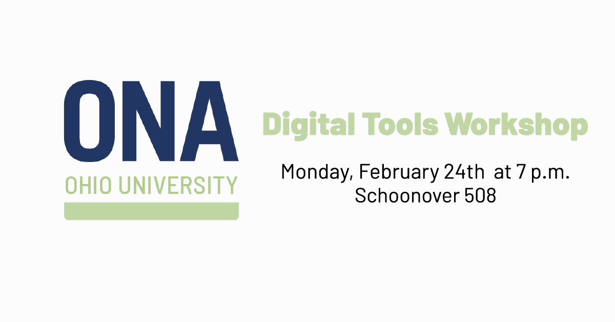 ONAatOU's tweet image. Our next meeting is Monday (Feb. 24) at 7 p.m. Come learn about different online tools to enhance your digital storytelling!

FB Event:
facebook.com/events/8845830…