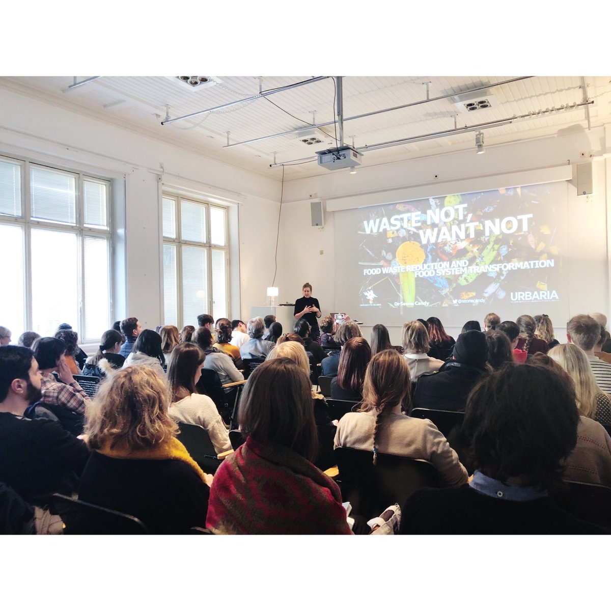HannaKapanen's tweet photo. #NODUSTalks by @AaltoUniversity NODUS Sustainable Design Research Group @DesignmuseoFI Today’s talk is about food & sustainability with @seonacandy of @HELSINKISUS and Carlos Henriques of Nolla. #Sustainability #Food #foodwaste @designclub_fi https://t.co/66oNRR9LRT