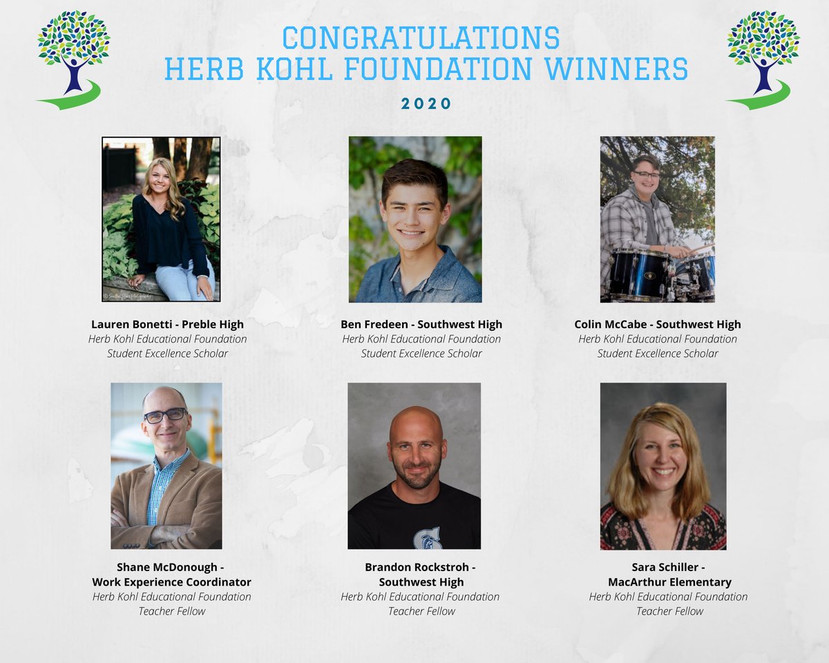 We are proud to announce that we have 6 winners of the Herb Kohl Foundation Awards! Learn more on our website. Congrats to Lauren Bonetti, Ben Fredeen, Colin McCabe, Shane McDonough, Brandon Rockstroh &amp; Sara Schiller. <a href="/GBPreble/">GB Preble</a> @SWesttrojans #GBAPSProud ow.ly/YEnp30qjjAo