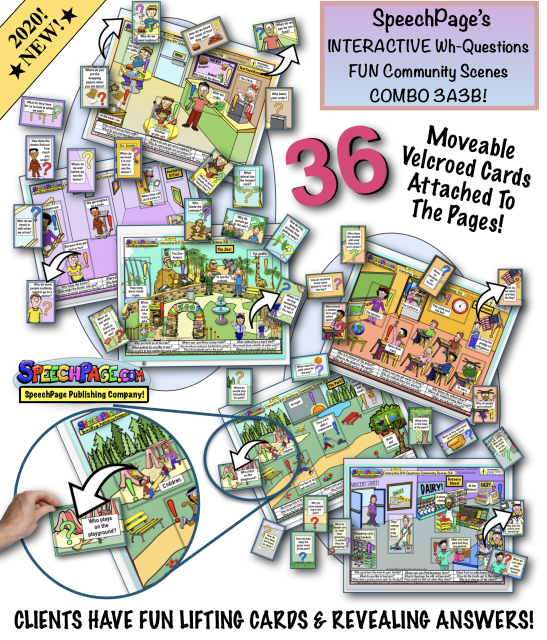 #asha online sponsor <a href="/SpeechPage/">SpeechPage</a>  INTERACTIVE Wh-Questions FUN Community Scenes Combo!
GET IT TODAY FOR 25% OFF Intro SALE!
36 DIFFERENT Colorful Interactive Illustrated WH-Q Cards! Pull off to reveal illustrated answers!
Ready-Made 
speechpage.com/catalog/item/8…
SO FUN &amp; UNIQUE!