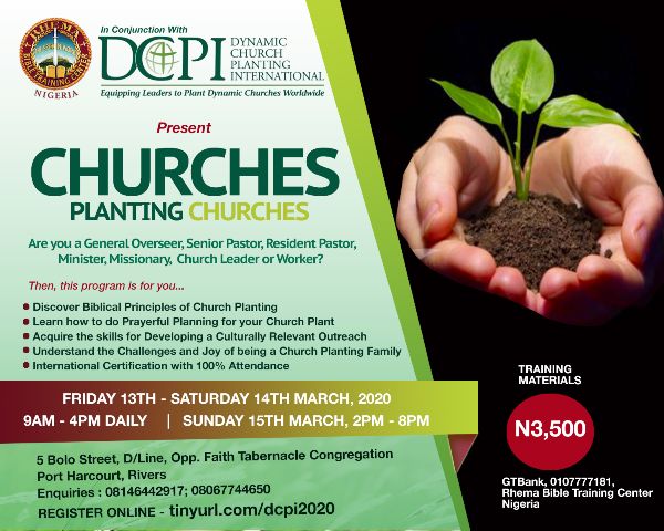rhemanigeria's tweet photo. Dynamic Church Planting Trainings 2020 - https://t.co/RCdRuwrs5u https://t.co/Fa1cSptCE0