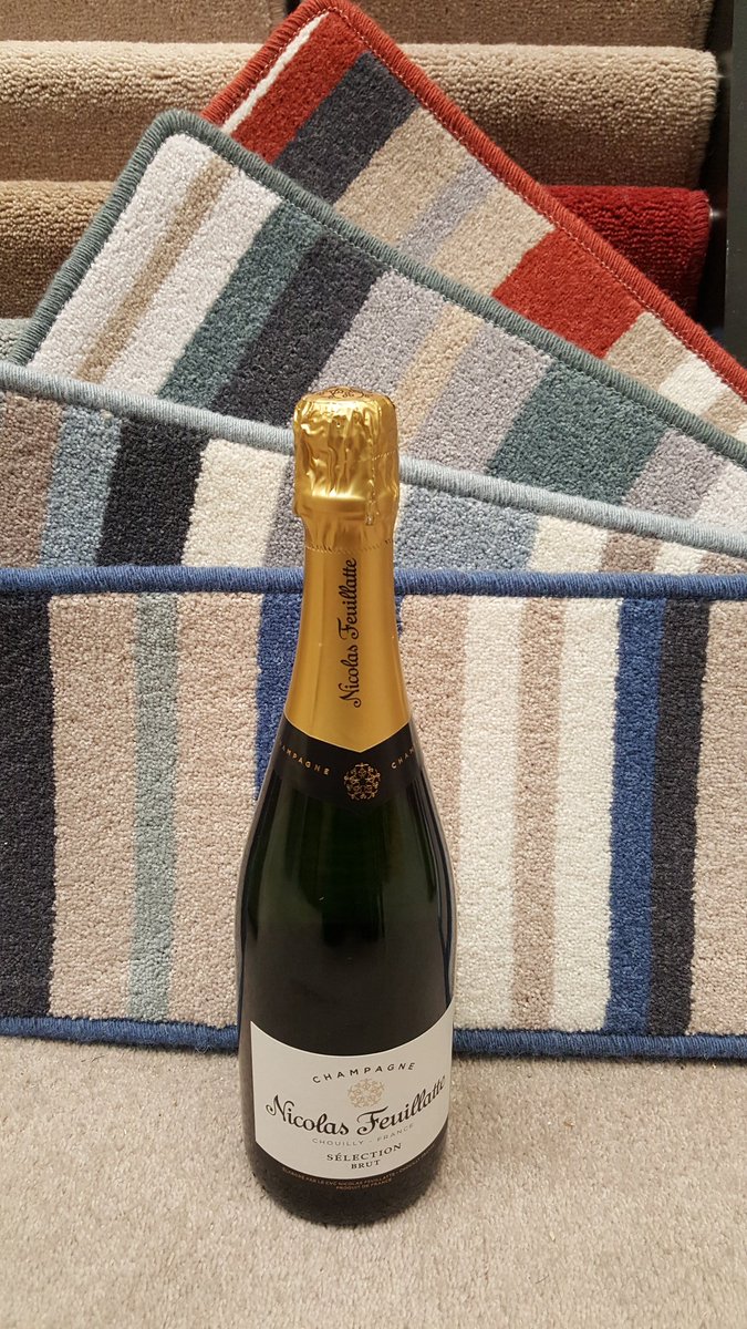 CarpetsMowbray's tweet photo. Thanks @GreendaleCarpet for our lovely bottle of fizz! Pictured here with the Como Stripe range #greendale #carpets #champagne #socialmediawinners https://t.co/izRKL293C4