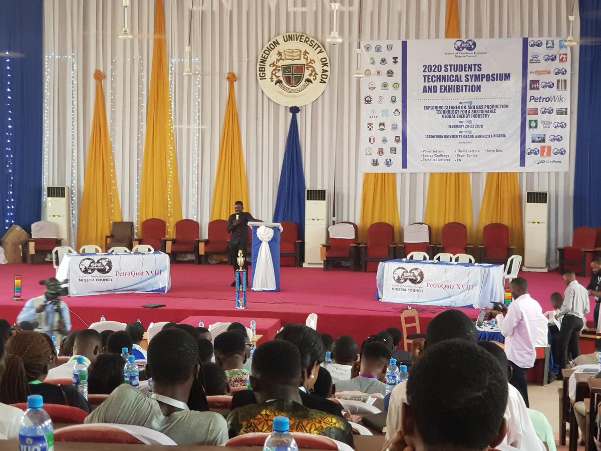 The stage is set.

The SPE Nigeria Council PetroQuiz XVIII is about to start. #STSE2020