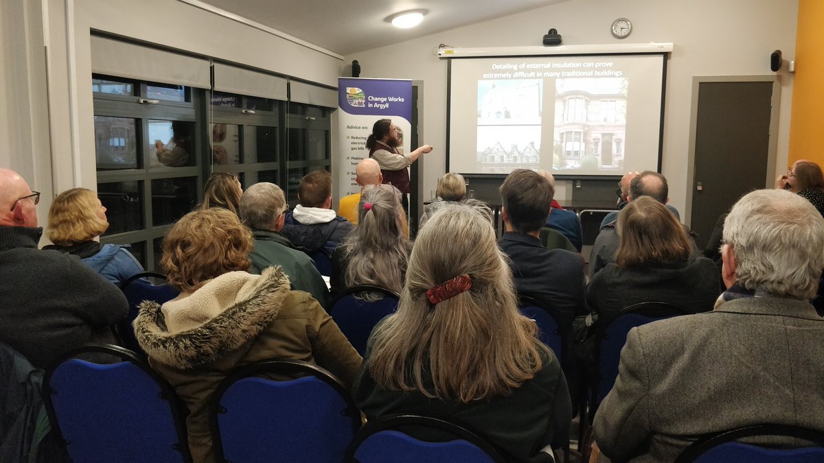♥️ Feel the love in the room! Thanks to all who came to our #LoveYourOlderHome event on Tuesday evening, including our experts from <a href="/HistEnvScot/">Historic Environment Scotland</a>, <a href="/ArgyllandBute/">Argyll and Bute Council</a> and <a href="/HomeEnergyScot/">Home Energy Scotland</a>. Couldn't make it? Contact us for advice and support in making your home warmer and more efficient