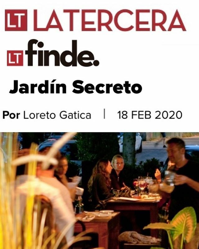 Muchas Gracias a <a href="/laterceracom/">La Tercera</a> <a href="/lt_finde/">Finde</a> y @gaticalomegusta por elegir el @barjardinsecreto como una de las mejores Terrazas de este verano. ¿Cómo sería una carta de sushi o pizzas hecha por un equipo de alta cocina? Eso es lo que ocurre en Jardín Secret… ift.tt/2vPsC8V