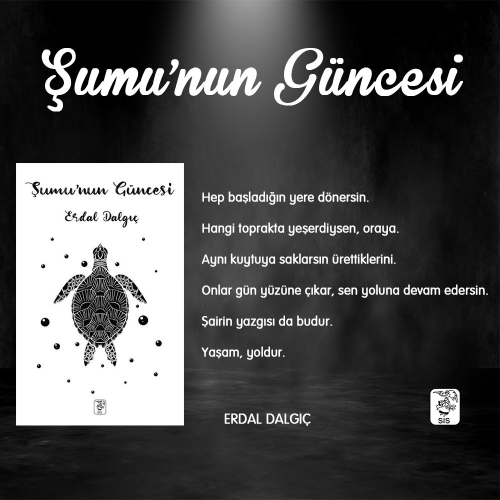 Sis Yayıncılık'tan yeni çıkan Şumu'nun Güncesi kitabı tüm kitapçılar ve online satış sitelerinde okurlarını bekliyor!