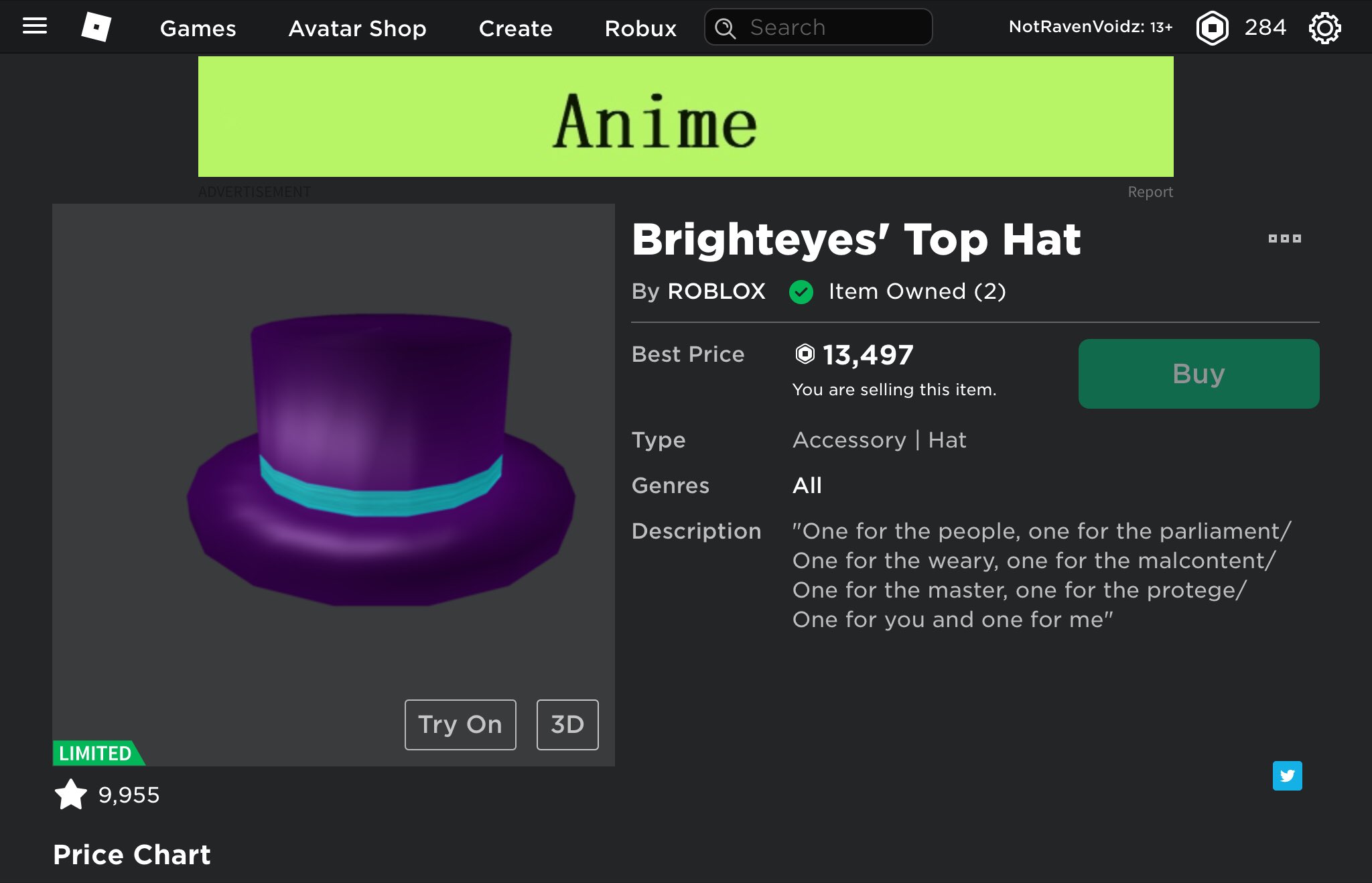 Raven On Twitter Giving Away A Brighteyes Top Hat Follow These - brighteyes top hat roblox