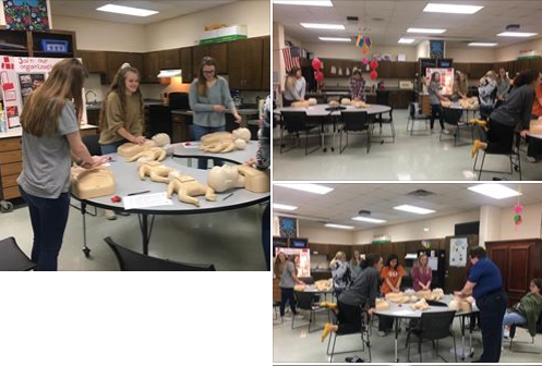 TrionCitySchool's tweet photo. ECE II - Day 1 CPR Training ❤️ “ah ah ah ah, staying alive, stayin alive”
Thank you Cristy Harris (Redmond EMS) for working with our students . 🚑 #THSFACS #RealWorldSkills #THSCTAE #CTAEMONTH https://t.co/XcDQm4anJT